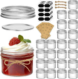 ComSaf Mini Mason Jars 4oz - 8 Pack, Regular Mouth Mason Jar with Lids and Seal Bands, Small Glass Canning Jar for Spice, Jam, Honey, Jelly, Dessert, Shower Wedding Favors, DIY Candles Decor