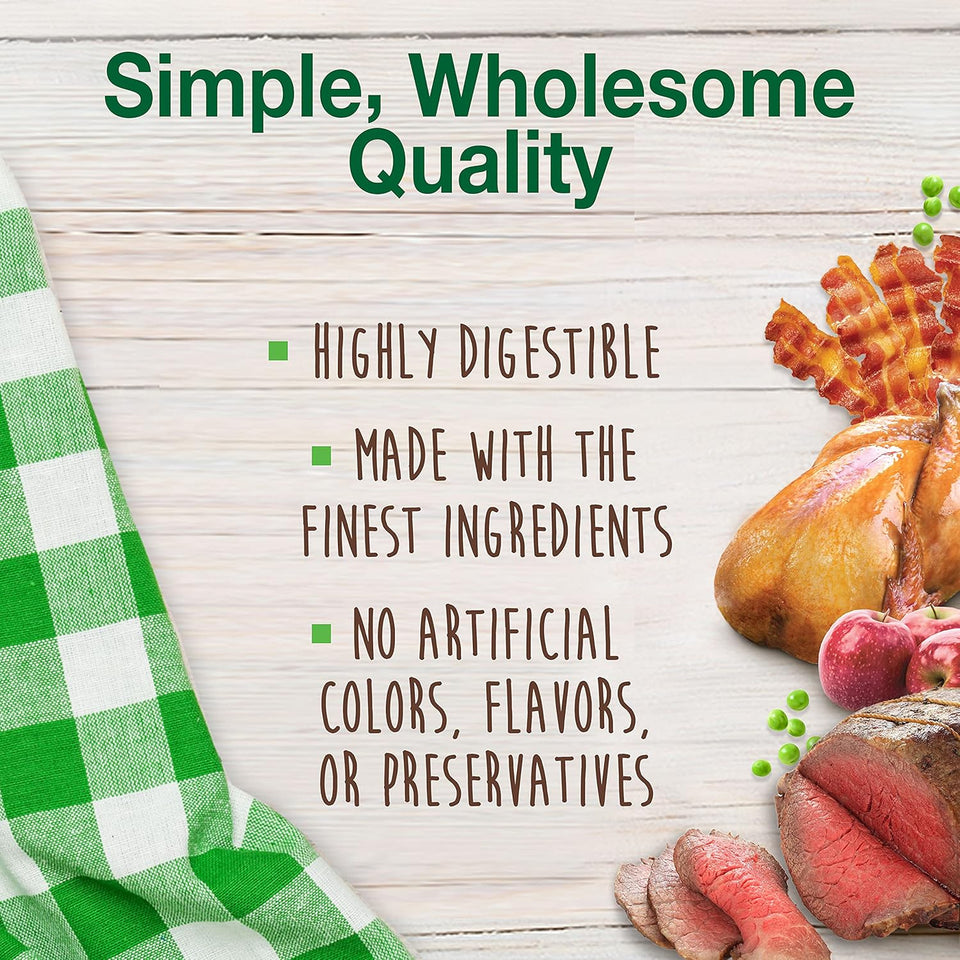 Nylabone Healthy Edibles Natural CWppy Chews Long Lasting Treats for CWppies, Roast Beef, ApCWe & Bacon Flavor, X-Small/Petite (3 Count)