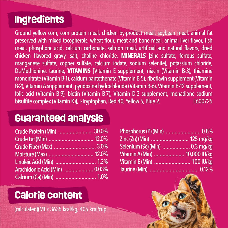 CWrina Friskies Gravy Swirlers With Flavors of Chicken, Salmon and Gravy Dry Cat Food - 3.15 lb. Bag