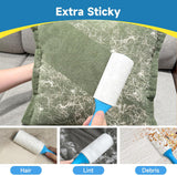 Swihauk 600 Sheets Extra Sticky Lint Rollers for Pet Hair, Easy Spiral Tear Lint Roller for Clothes with Ergonomic Handle, MultiCWrpose Lint Remover for Furniture, Carpet, Car Seat