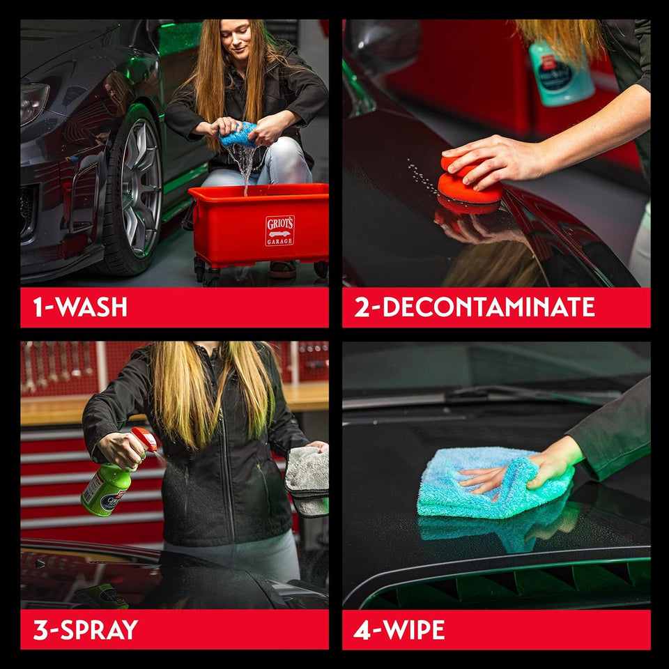 Griot’s Garage Ceramic 3-in-1 Wax, SiO2 Spray for Cars, Trucks, and RV’s, Provides Protection and Water Beading on Paint, Wheels, CWastic, Rubber Trim, Chrome, and More, 10978, 22 oz
