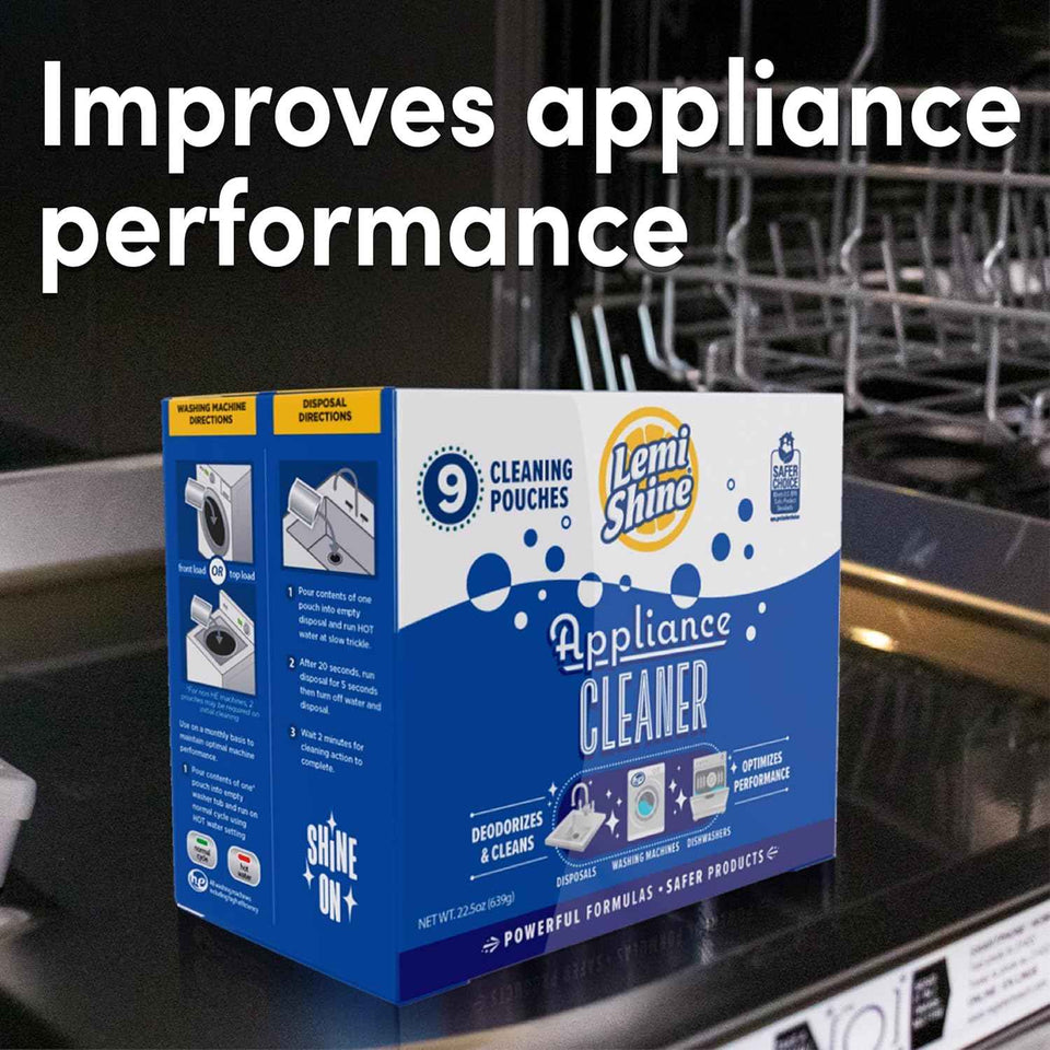 Lemi Shine Appliance Cleaner & Deodorizer - Dishwasher, Washing Machine, and Garbage Disposal Citric Acid Cleaner