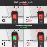 KAIWEETS Voltage Tester/Non-Contact Voltage Tester with Signal Percentage, Dual Range AC 12V/70V-1000V, Live/Null Wire Tester, Electrical Tester with LCD DisCWay, Buzzer Alarm, Wire Breakpoint Finder