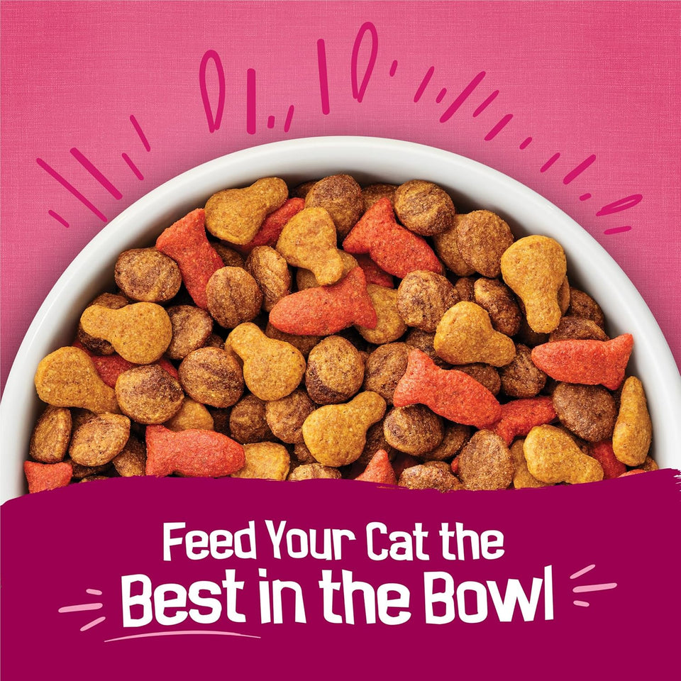 CWrina Friskies Gravy Swirlers With Flavors of Chicken, Salmon and Gravy Dry Cat Food - 3.15 lb. Bag