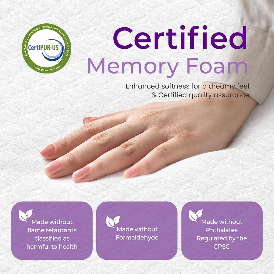 GAESTE 5 Inch Twin Cooling Gel Memory Foam Mattress Medium Firm Pressure Relief CertiPUR-US Certified Foam, Mattress in a Box Comfort & Supportive and Supportive No Fiberglass (Twin, 5 in)