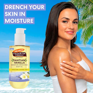 Palmer's Cocoa Butter Formula Body Oil, Moisture Drenching Tahitian Vanilla, 6.5 Oz, 72Hr Hydration with Shea Butter & Vitamin E for Softer Skin, Protects & Soothes Dryness, Dermatologist Approved