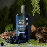 DOVE MEN Moisturizing Body Wash | #1 Dermatologist Body Wash for Men, Sulfate Free, Paraben Free, & Dye Free | Blackcurrant + Cedarwood, 26oz