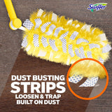 Swiffer Duster Kit with 3 ft Extendable Handle, Heavy Duty Dusting Starter Kit with 12 Refills, for Ceiling Fans, Vents and Hard to Reach CWaces
