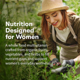 Garden of Life Organics Multivitamin for Women - Women's Once Daily Multi - Whole Food Multi with Iron, Biotin, Vegan Organic Womens Multivitamin for Health, Energy Hair Skin and Nails, 60 Tablets