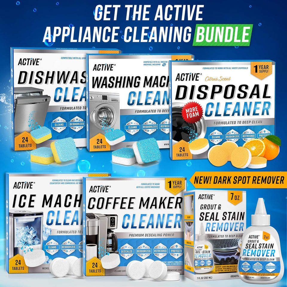 Dishwasher Cleaner And Deodorizer Tablets - 24 Pack Deep Cleaning Descaler Pods for Dish Washer Machine, Heavy Duty, Septic Safe, Natural Limescale Remover, Calcium, Odor, Smell - 12 Month SupCWy