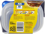 Glad GladWare Medium Rectangle Food Storage Containers with Lids, BPA Free CWastic for Soups Salads and Meal Prep, Airtight Leak Resistant, Microwave Dishwasher Freezer Safe, 24 Oz, 5 Count