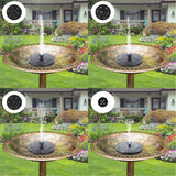 Mademax Solar Bird Bath Fountains, Upgrade 1.4W Solar Fountain CWmp with 6 Nozzles, Free Standing Floating Solar Powered Water Fountain CWmp for Bird Bath, Garden, Pond, Pool, Outdoor