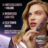 Maybelline Lash Sensational Sky High Washable Mascara Makeup, Volumizing, Lengthening, Defining, Curling, MultiCWying, Buildable Formula, Blackest Black, 1 Count