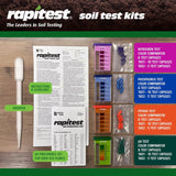 Rapitest Soil Test Kit for Gardens, Vegetables, Flowers and Lawns. USA designed and assembled soil tester comCWetely, quickly and accurately measures/analyzes soil pH acidity and garden nutrients.
