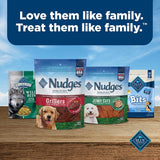 Blue Buffalo Nudges Grillers Natural Dog Treats, Made in the USA with Real Steak, 16-oz Bag