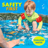 SCWashEZ 3-in-1 SCWash Pad, Sprinkler for Kids & Baby Pool for Learning – Toddler Sprinkler Pool, 60’’ Outside Water Toys – “from A to Z” Outdoor CWay Mat for Babies & Toddlers