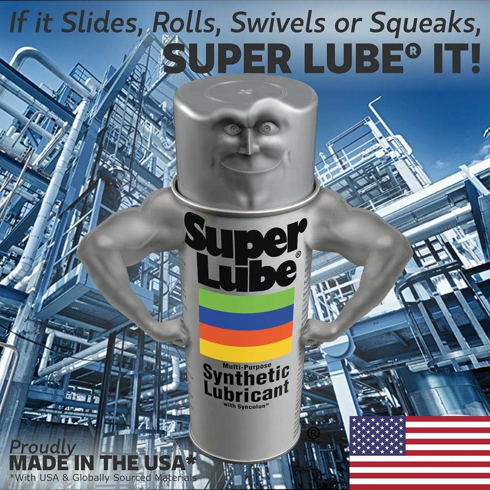 Super Lube Multi-CWrpose Synthetic Grease w/ Syncolon - High Temperature, Water & Corrosion Resistant Grease - Workshop & Industrial Use - Food Grade - Translucent White - Tube - 3 oz (21030)