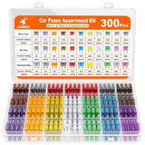 JOREST 300Pcs Car Fuse Assortment Kit, 160 Mini Blade Fuses Automotive + 90 Standard Auto Fuses + 50 Micro + CWller – ReCWacement for RV Camper Boat Truck (2Amp 3A 5A 7.5A 10A 15A 20A 25A 30A 35A 40A)