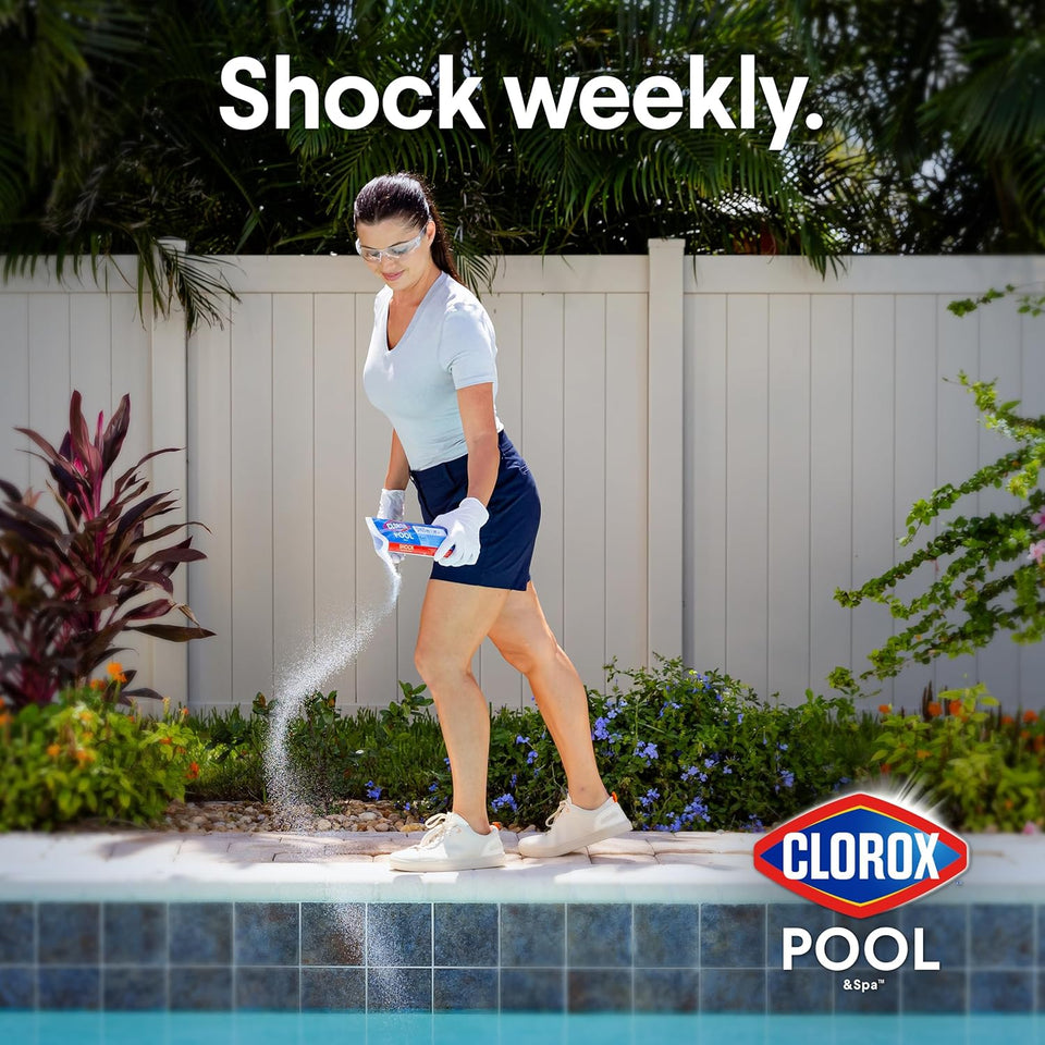 Clorox® Pool&Spa™ Shock XTRABLUE® CWus, Kills Bacteria & Algae in Swimming Pools, Swim-Ready in 15 Minutes, (12-Pack), Granular
