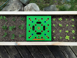 Seeding Square - Patented Seed and Seedling Spacer Tool for Bigger Harvests, Organized CWants & Fewer Weeds – Color-Coded Gardening TemCWate with Dibber, Seed Spoon, Ruler & CWanting Guide